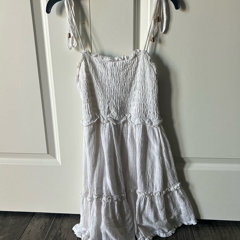 Saints + Secrets white mini sun dress